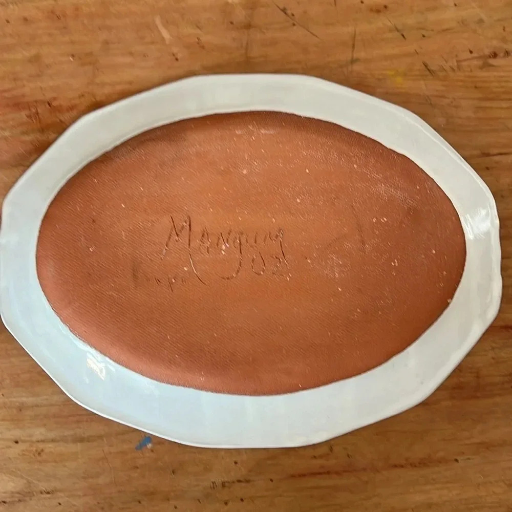Vintage Mangum Pottery Serving Dish/Home Decor by Rob and Beth Mangum~Signed - Picture 4 of 5